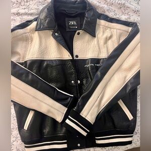 Zara black and cream jacket